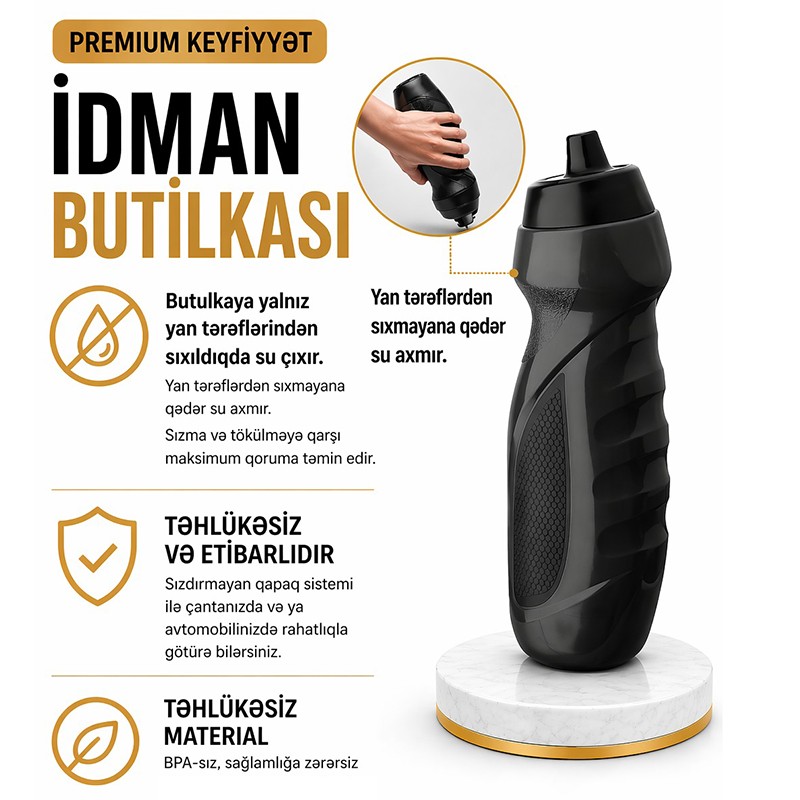 Sıxdırmaz ferqli diyaznda Su şüşəsi